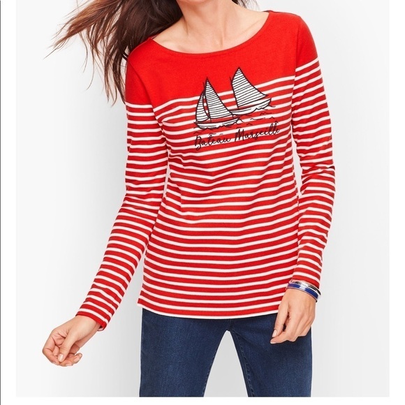 AUTHENTIC TALBOTS TEE - BATEAU MARSEILLE STRIPE - Picture 1 of 6